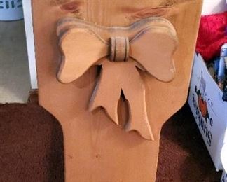 Handcrafted Wood Blanket Stand, 30" x 32" x 11", And Lift Top Upholstered Footstool, 13.5" x 15" x 13"