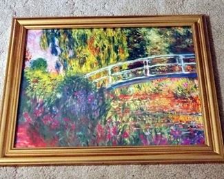 Framed Under Glass Claude Montet Print 19"x23", And Still Life Print Framed Matted under Glass 20.5"x23"