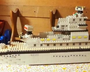 Lego Battleship, And Marble Lamp