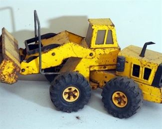 Tonka Pressed Metal Dump Truck And Front End Loader, And Nylint Road Grader