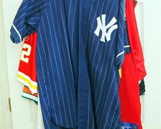 Sport Jersey Assortment, Including Miami Dolphins, New York Yankees, Kansas City Chiefs, Sixers, And More, Total Qty 7, All Size Large