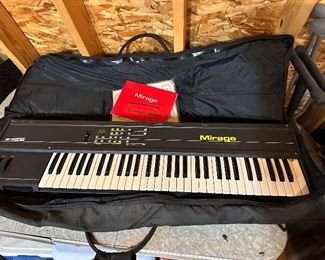 Vintage Ensoniq Mirage Digital Sampling Keyboard with Case