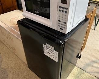 Mini fridge and microwave