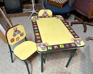 Vintage kids table and chairs