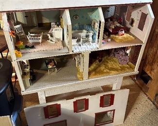 Home made doll house with furniture