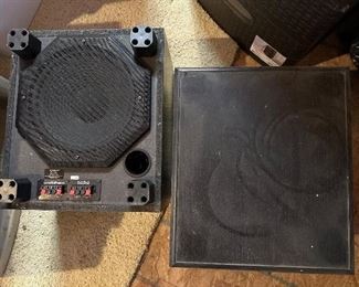 Pair Vintage Optimus PRO SW-12 Subwoofer Speakers 100W 8 Ohms
