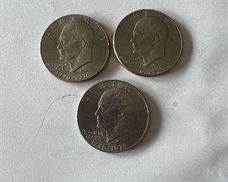 3 Eisenhower Dollars