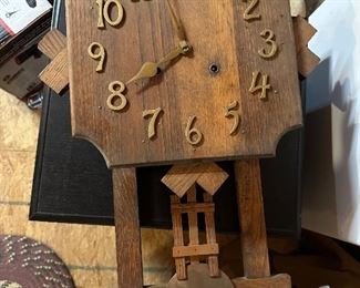 Vintage wood wall clock