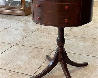 Fine Arts Glass Top Drum Table