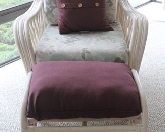 Chair   W-35   D-34   H-34   Ottoman W-26 D-20 H-17