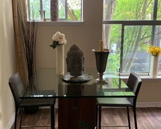 Pair of Leather stools.
