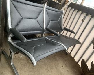 Vintage Eames for Herman Millar Tandem Aluminum/Leather 