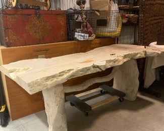 Beautiful Organic Table  (Lychee Root Trestle ).