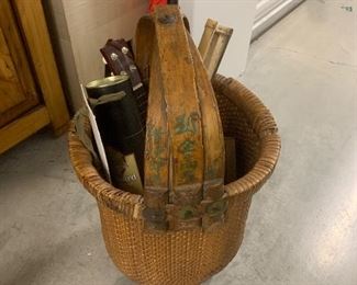 Antique Chinese Flower Basket
