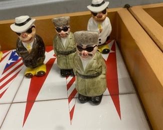 Vintage Backgammon American vs. Russians.