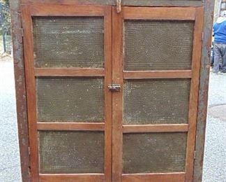 Pierced tin pie safe, part of a large country furniture selection