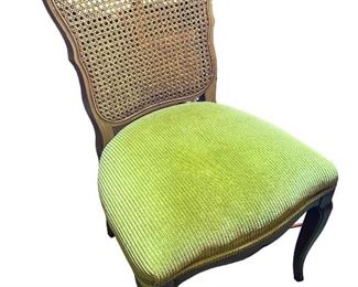upholstered chairs in green, set of 6