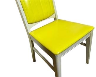 Retro yellow and white chair