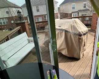 Plastic Table/Bench conversion 
BBQ Grill with cover