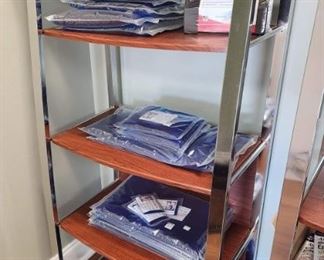 One of many riser/display/shelves, 5 ft tall