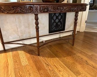 Carved Wood Foyer Table