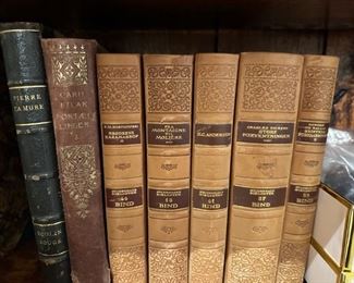 Various Antique Book Decor