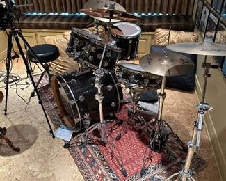dw Drum Set (Records on Wall Not for Sale)