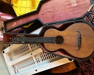Antique Romantic Parlor Guitar