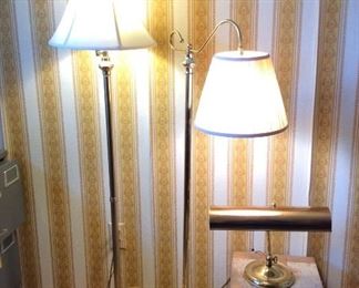 Brass Style Floor and Desk Lamps