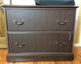 Locking Wood Like File Cabinet