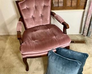 Mauve Velvet Armchair