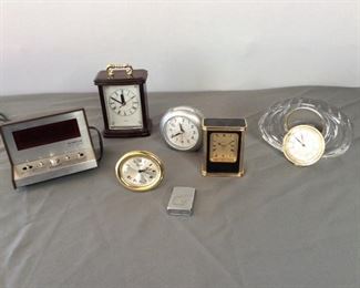 Small Clocks Including Waterford Crystal