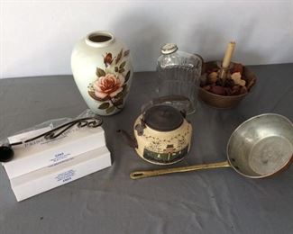 (3) NEW Princess House Candle Snuffers, Copper Saucepan and More