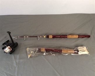 (2) PowerScopic Fishing Poles and Johnson Fishing Reel S2000F