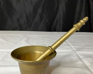 Brass Mortar and Pestle