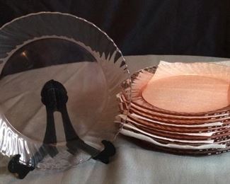Pink Depression Ware Plates
