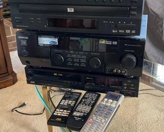 TV/Stereo Components Including JVC, Kenwood, and Pioneer