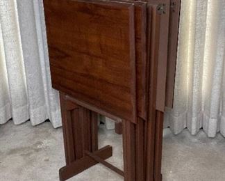 Set of (4) TV Trays and Stand
