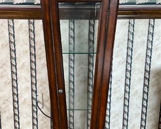 Unique Glass and Wood Pedestal