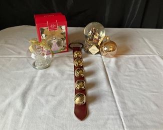 Domain Nativity Snow Globe, Amish Made Leather Strap with Bells and more