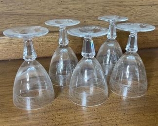 (5) Rosenthal Crystal Cordial Glasses