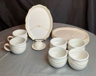 (6) Princess House "Pavillion" Luncheon Dish Set
