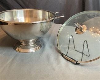 Princess House Stainless Steel Serving Bowl with Lid