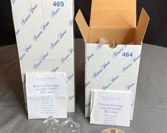 NEW Princess House Crystal Oil Lamps