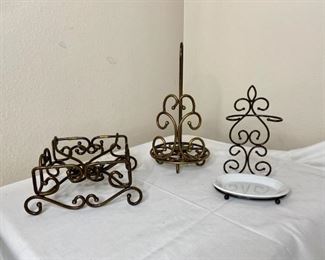 Princess House Spoon Rest, Paper Towel Holder, and Napkin Holder