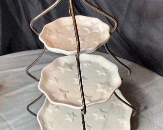 NEW Princess House Ceramic Plates and Tree Stand