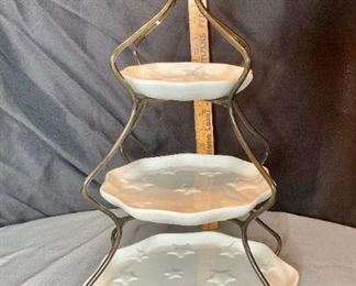 NEW Princess House Ceramic Plates and Tree Stand