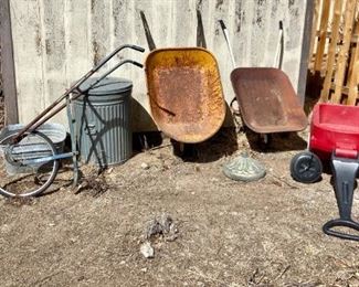 Garden Helpers Including Wheelbarrows and More