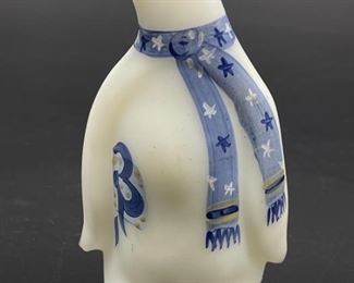 Hand Painted Fenton Milk Glass Penguin