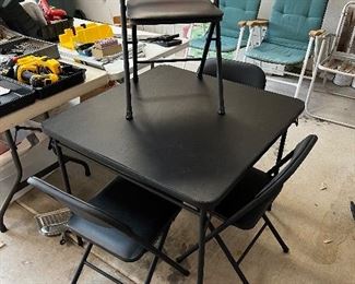 NEW WITH BOX CARD TABLE AND FOUR CHAIRS 